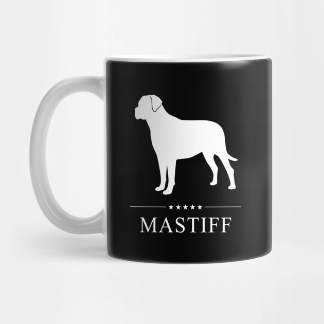 Mastiff Dog White Silhouette by millersye